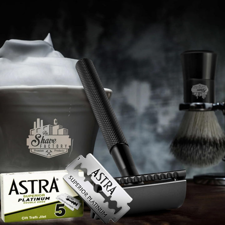 The Shave Factory Astra Platinum - Cuchillas de afeitar de segurida...