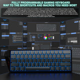 Aula WIN60 HE - 60% Teclado mecánico para juegos con cable, interru...