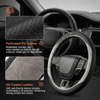 West Llama Funda personalizada para volante de automóvil para Chevy Silverado 1500, 2500, 3500, 14.5-15 pulgadas (gris - tamaño estándar)