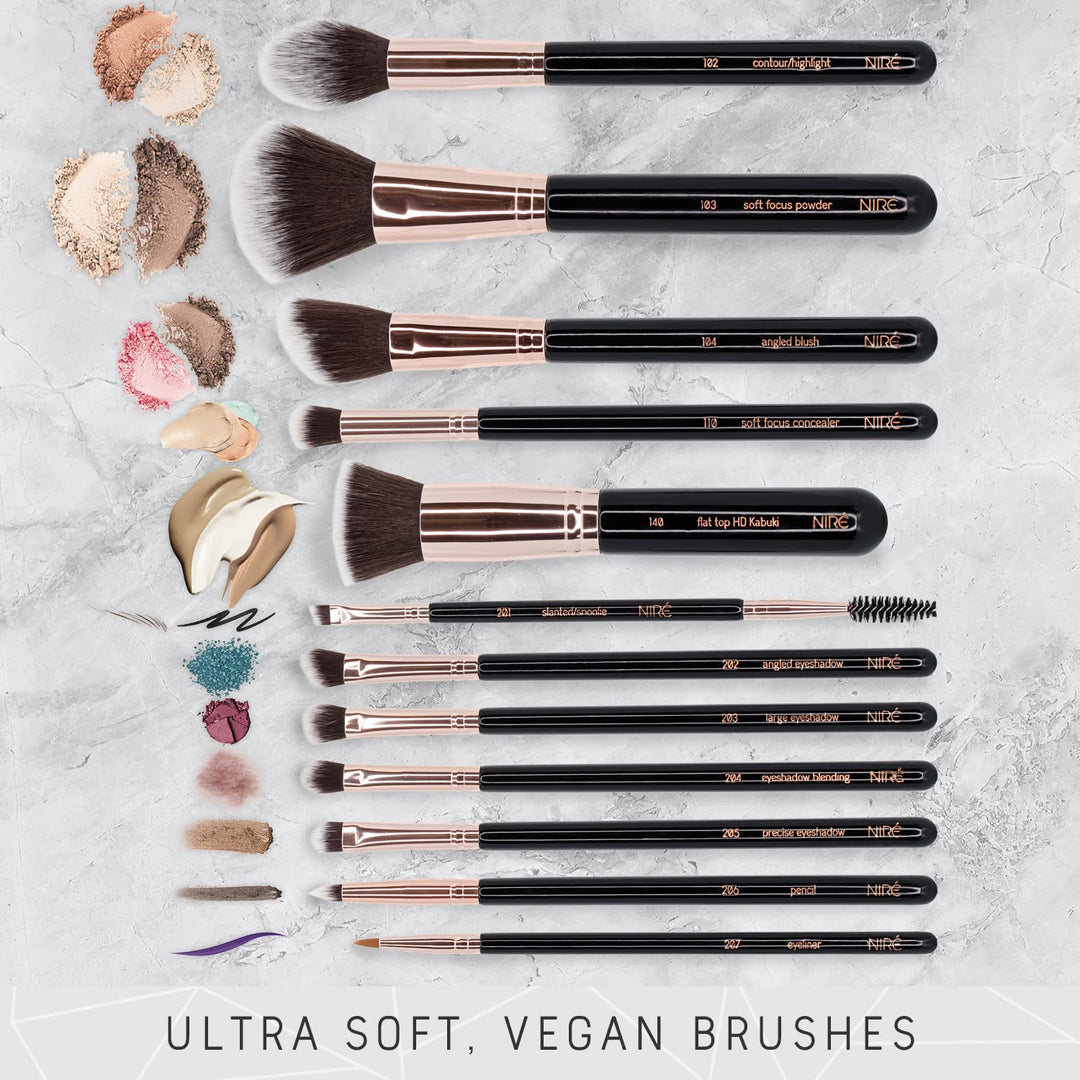 Niré Beauty - Juego de brochas de maquillaje profesional galardonad...