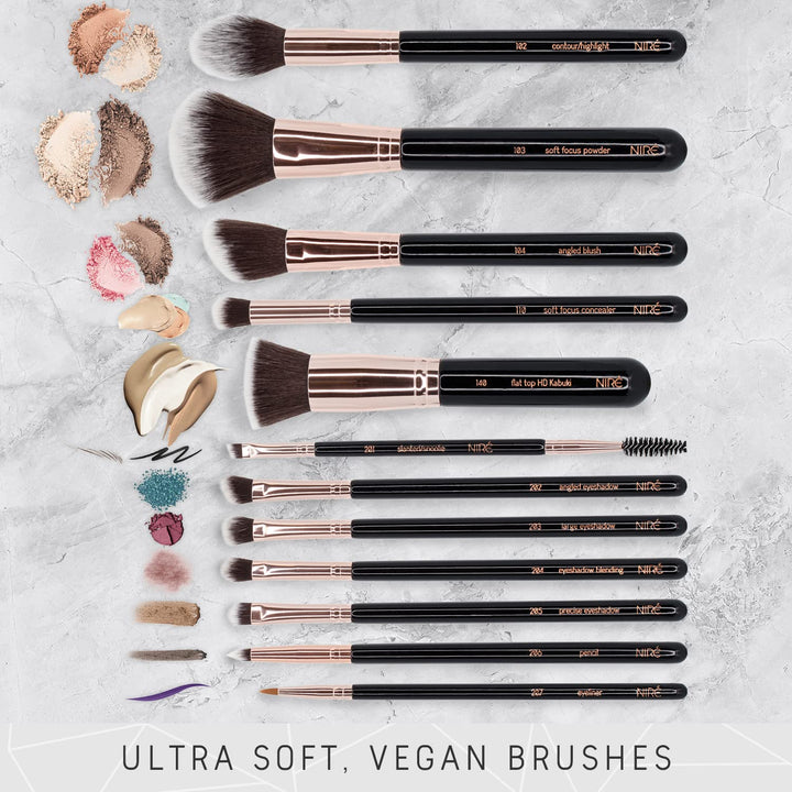 Niré Beauty - Juego de brochas de maquillaje profesional galardonad...