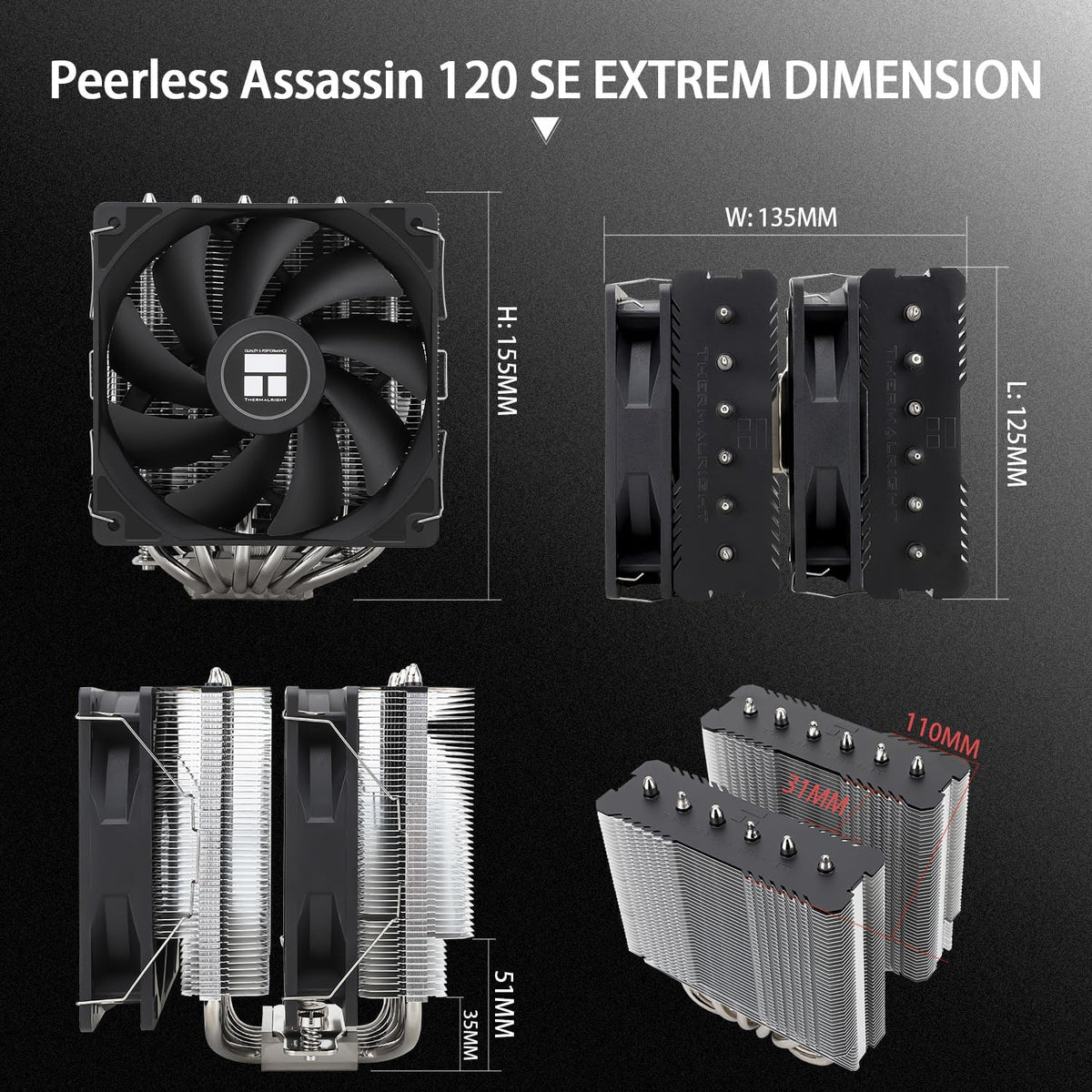 Thermalright Peerless Assassin 120 SE Extreme - Enfriador de aire p...