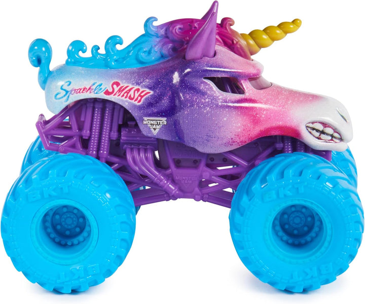 Monster Jam Camión monstruo oficial Sparkle Smash vehículo