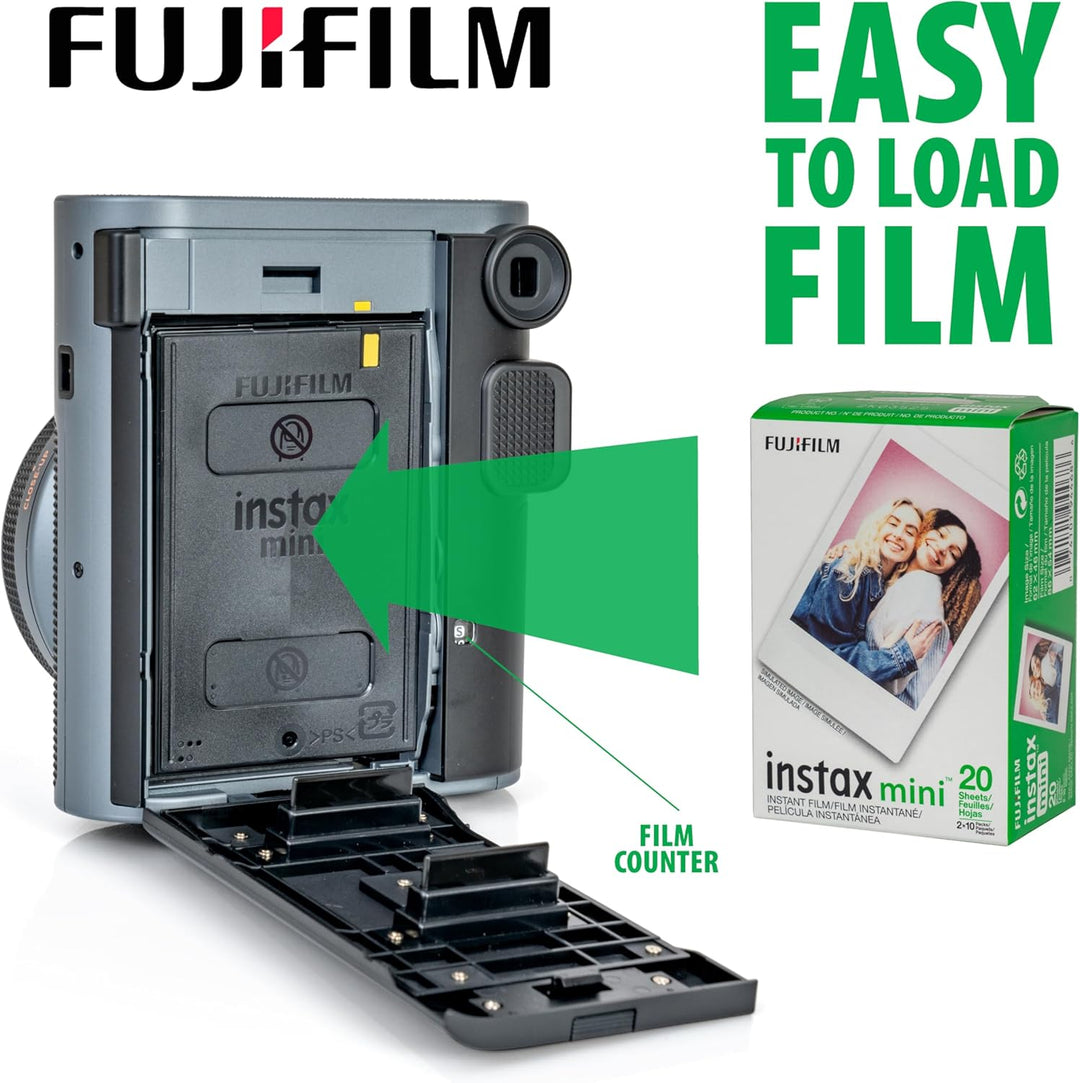Fujifilm Cámara Instax Mini 41 de película instantánea negra + paqu...