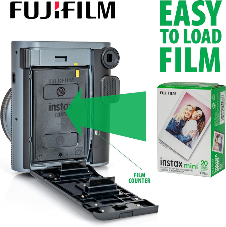 Fujifilm Cámara Instax Mini 41 de película instantánea negra + paqu...
