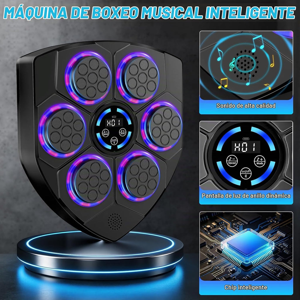 Máquina de boxeo de música para adultos, punzonadora montada en la pared