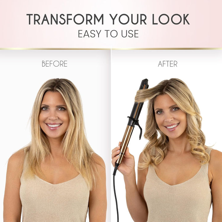 ELLA BELLA® Rizador de pelo de 1.5" \u2022 Rizador de pelo prof...