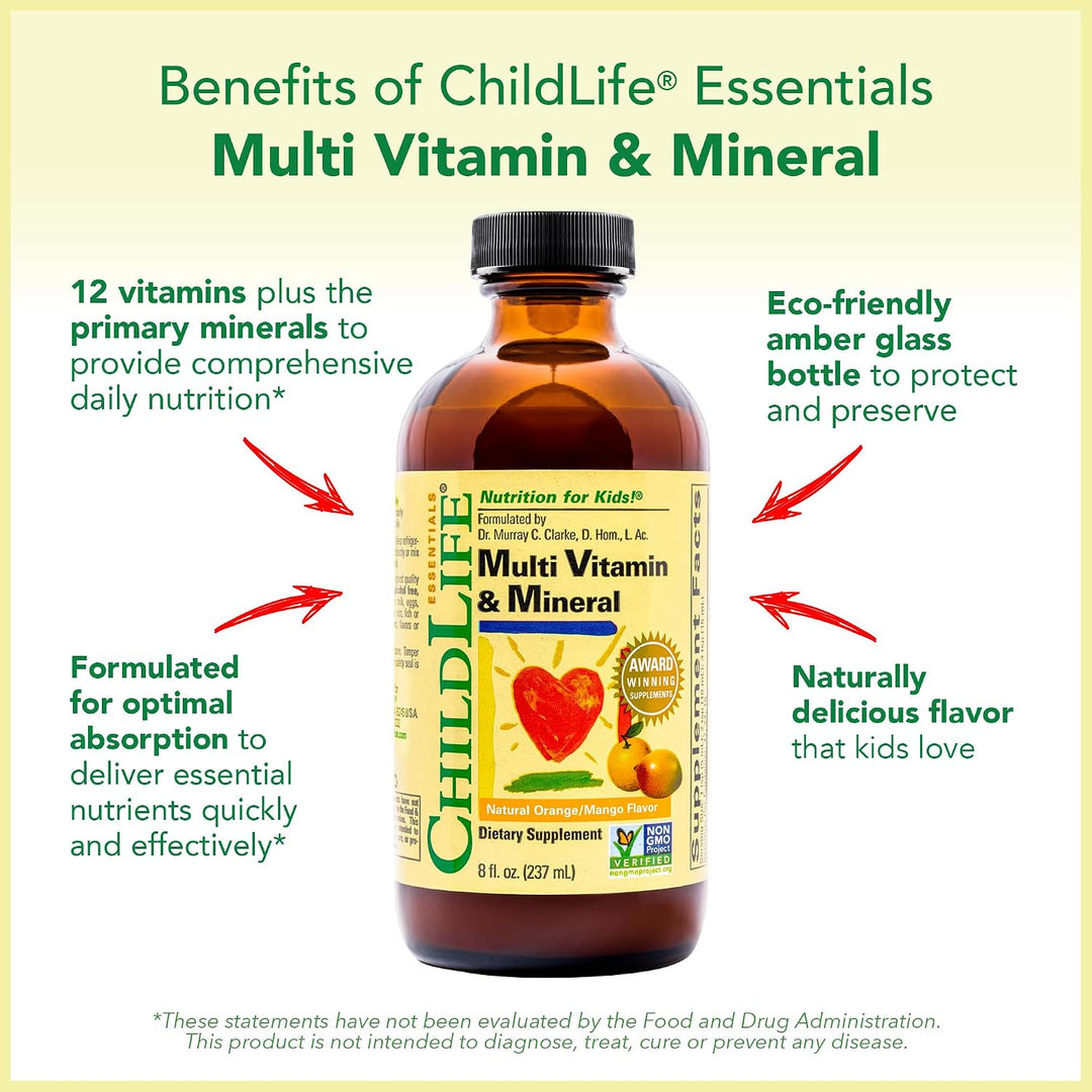 CHILDLIFE ESSENTIALS Multivitamínico y mineral para niños, multivit...