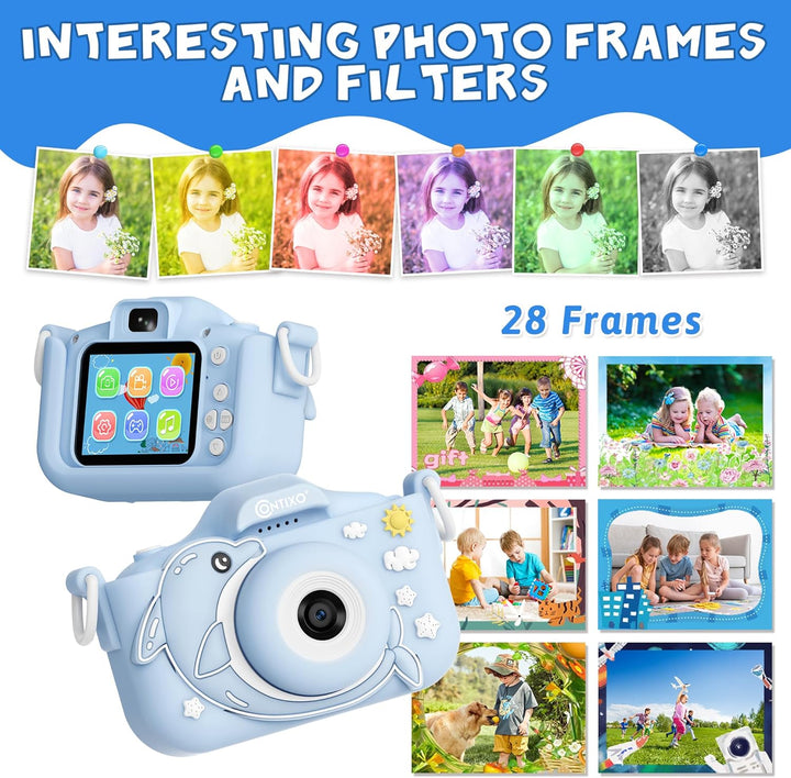 Contixo KC3A - Cámara digital para niños, cámara infantil de 1080P...