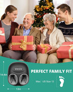 Medcursor Masajeador de pies con calor, masajeadores de pies Shiatsu mejorados 2026 para aliviar el dolor, cansado, fascitis plantar, presión de aire ajustable, se adapta a hasta 13 pulgadas
