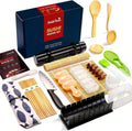 Kit de confección de sushi, juego de 28 en 1 rodillo para sushi con esterillas de bambú, Bazooka para sushi, molde de nigiri/gunkan, moldeador de musubi, molde para bolitas de arroz y más