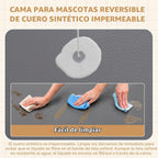 Cama impermeable XL para perro al aire libre Colchón grande para jaula 42" Lavable Cuero limpiable