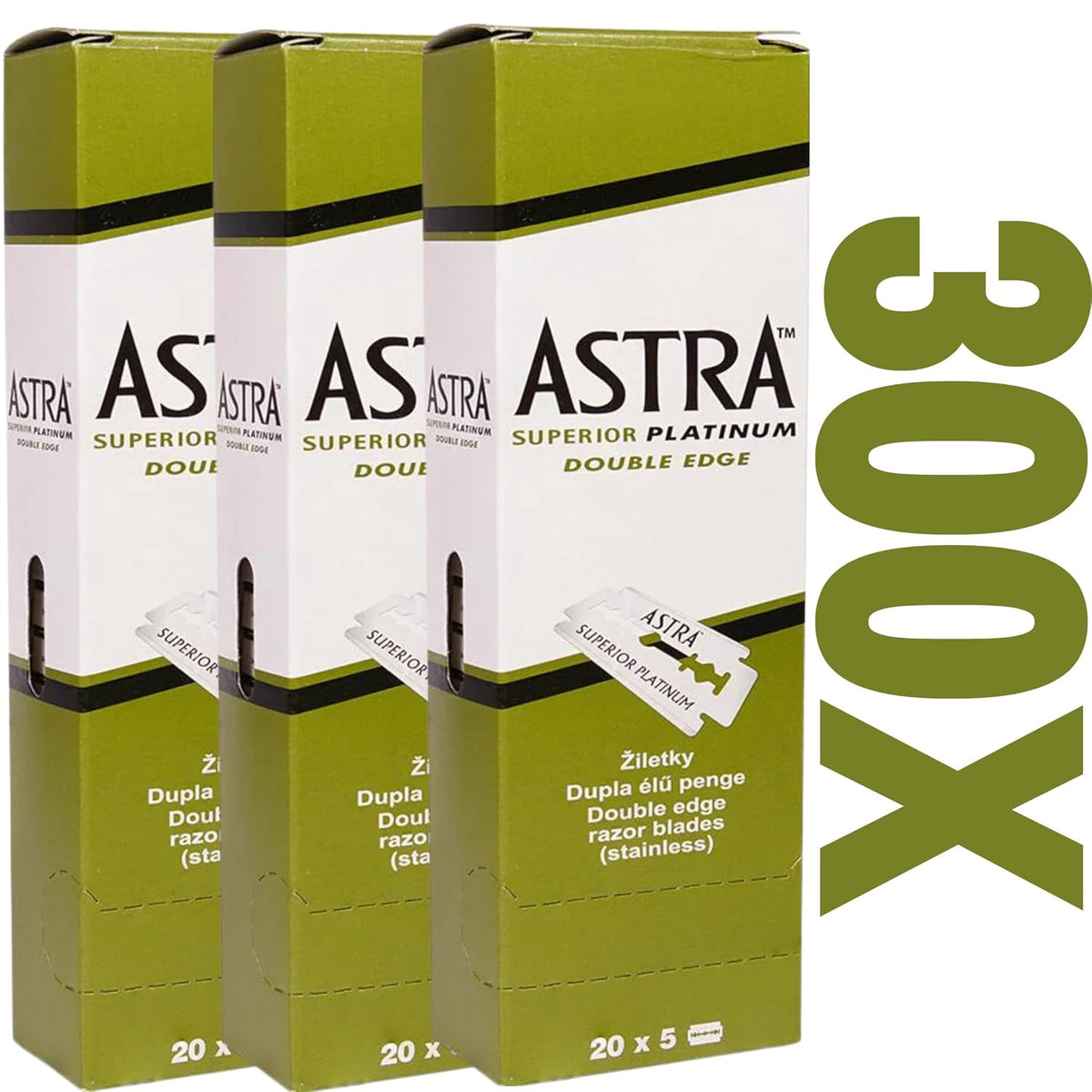 The Shave Factory Astra Platinum - Cuchillas de afeitar de segurida...