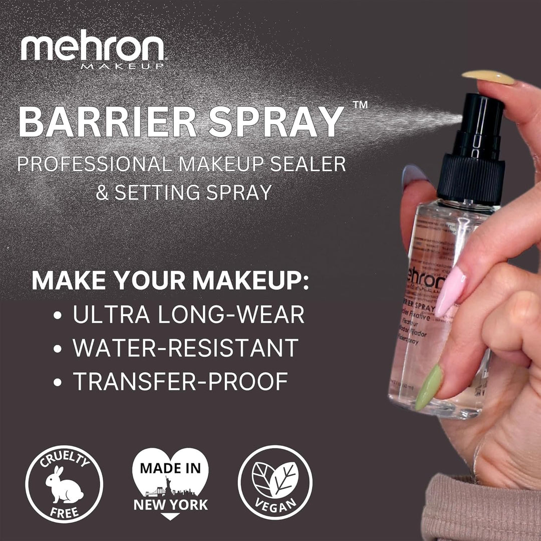 Mehron Sellador para maquillaje en spray (2 oz)