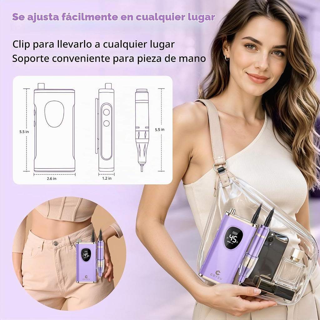Lima de uñas recargable profesional para principiantes