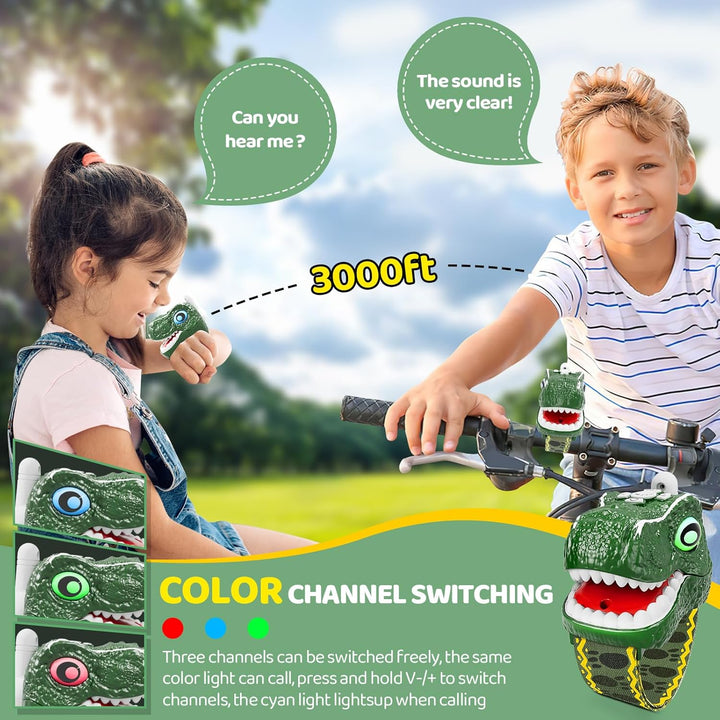 Walkie Talkies de Dinosaurio para Niños Paquete de 3 Equipo de Camp...