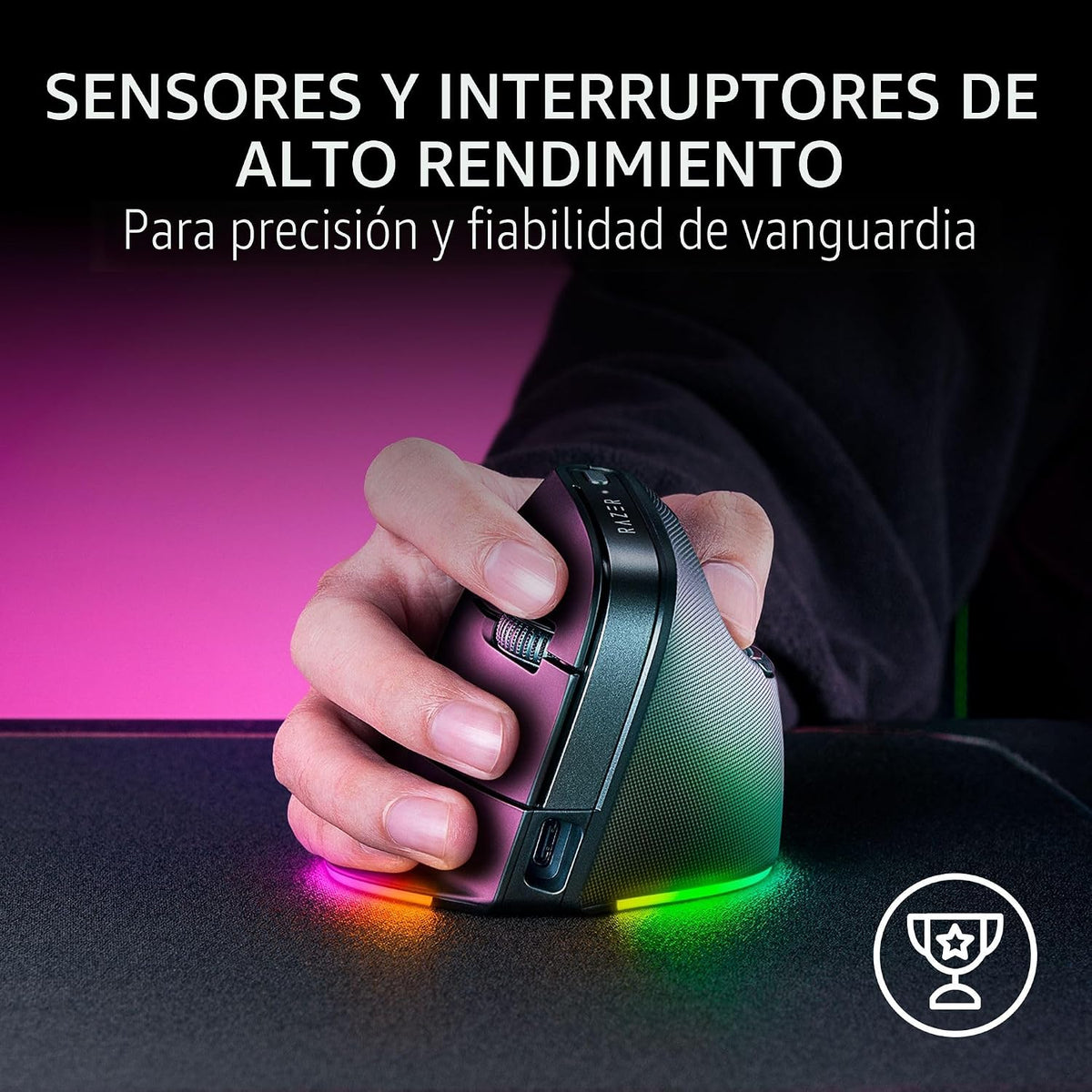 Ratón Inalámbrico Vertical Razer Pro Click V2: Diseño Ergonómico de...