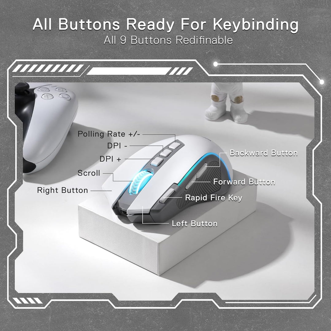 Redragon M612 PRO RGB Mouse para juegos, ratón óptico con cable\/in...