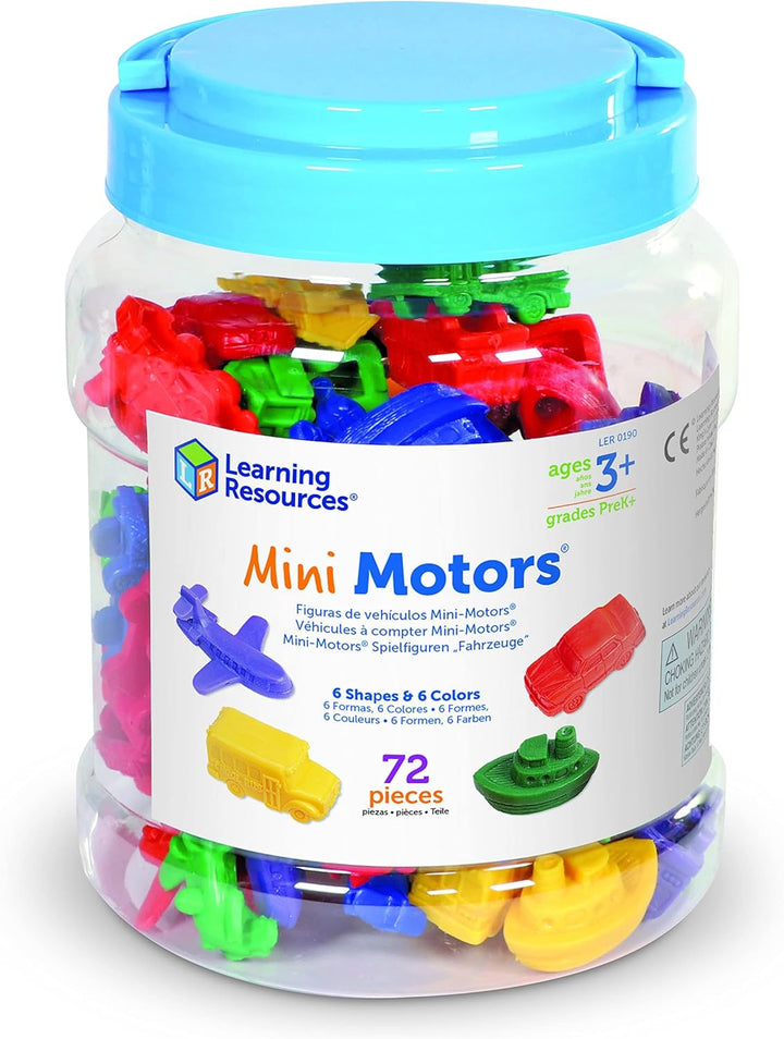 Learning Resources Mini Motors juego divertido para contar y clasif...