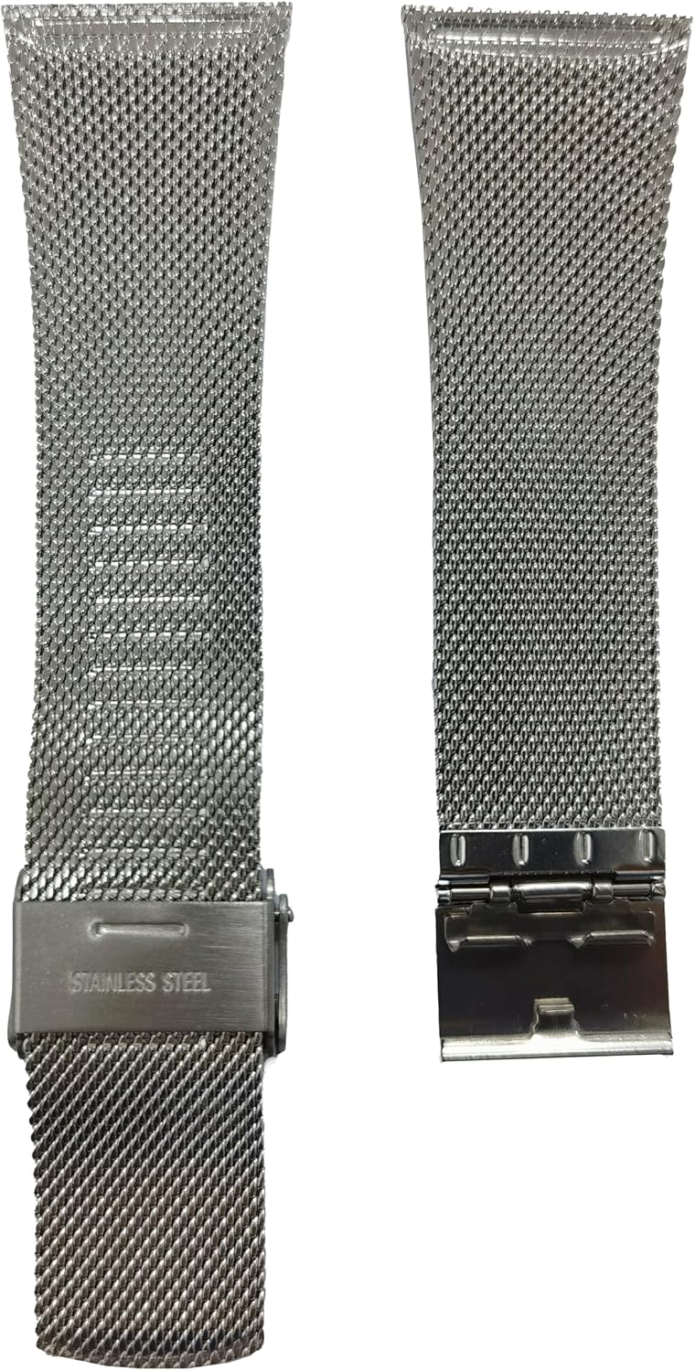 NZZXTO Correa de reloj de acero inoxidable de repuesto para reloj Skagen unisex con tornillo correa delgada 0.984 in-0.787 in SKW6140