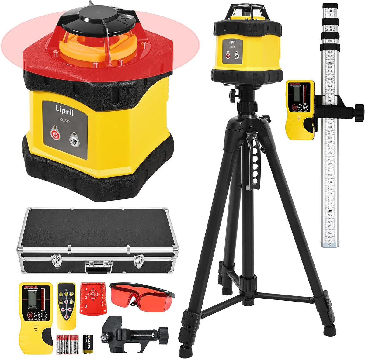 Kit de nivel láser rotatorio, nivel láser autonivelante de 360