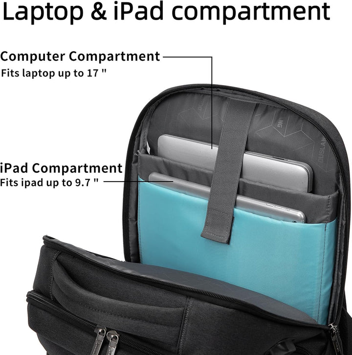 DUSLANG Mochila para laptop de 17 pulgadas para viajes, resistente...