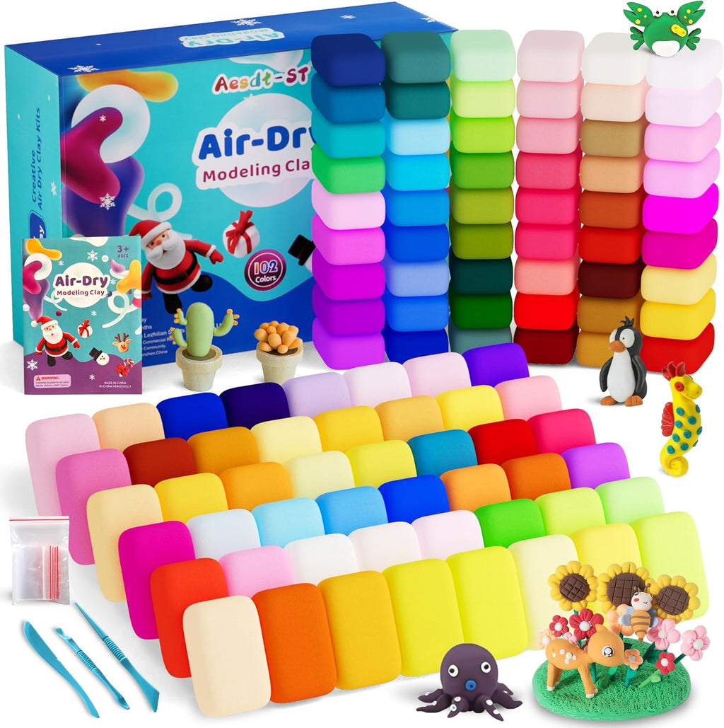 Air Dry Clay 102 Colors, Modeling Clay para Kids, DIY Magic Clay