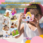 Cámara para niñas de 3 a 8 años, juguetes de sirena, cámara digital para niños pequeños, regalos de Navidad y cumpleaños para niñas de 3, 4, 5, 6, 7, 8 años, linda cámara de video selfie, HD