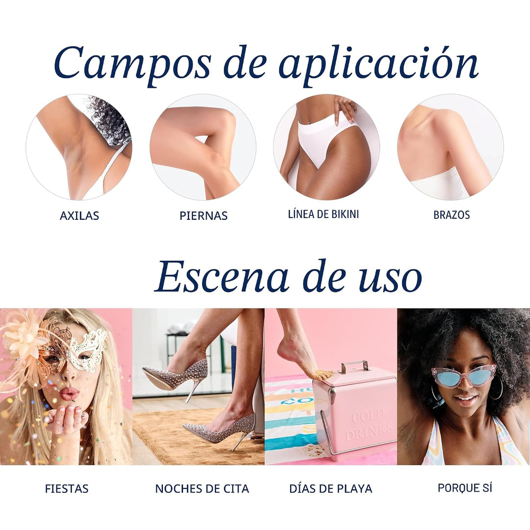 VEET Tiras de cera de azúcar para depilación corporal de mujer, kit...