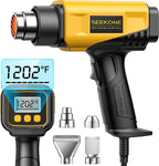 SEEKONE Pistola de calor compacta de 1800 W con pantalla LCD 122℉-1202℉