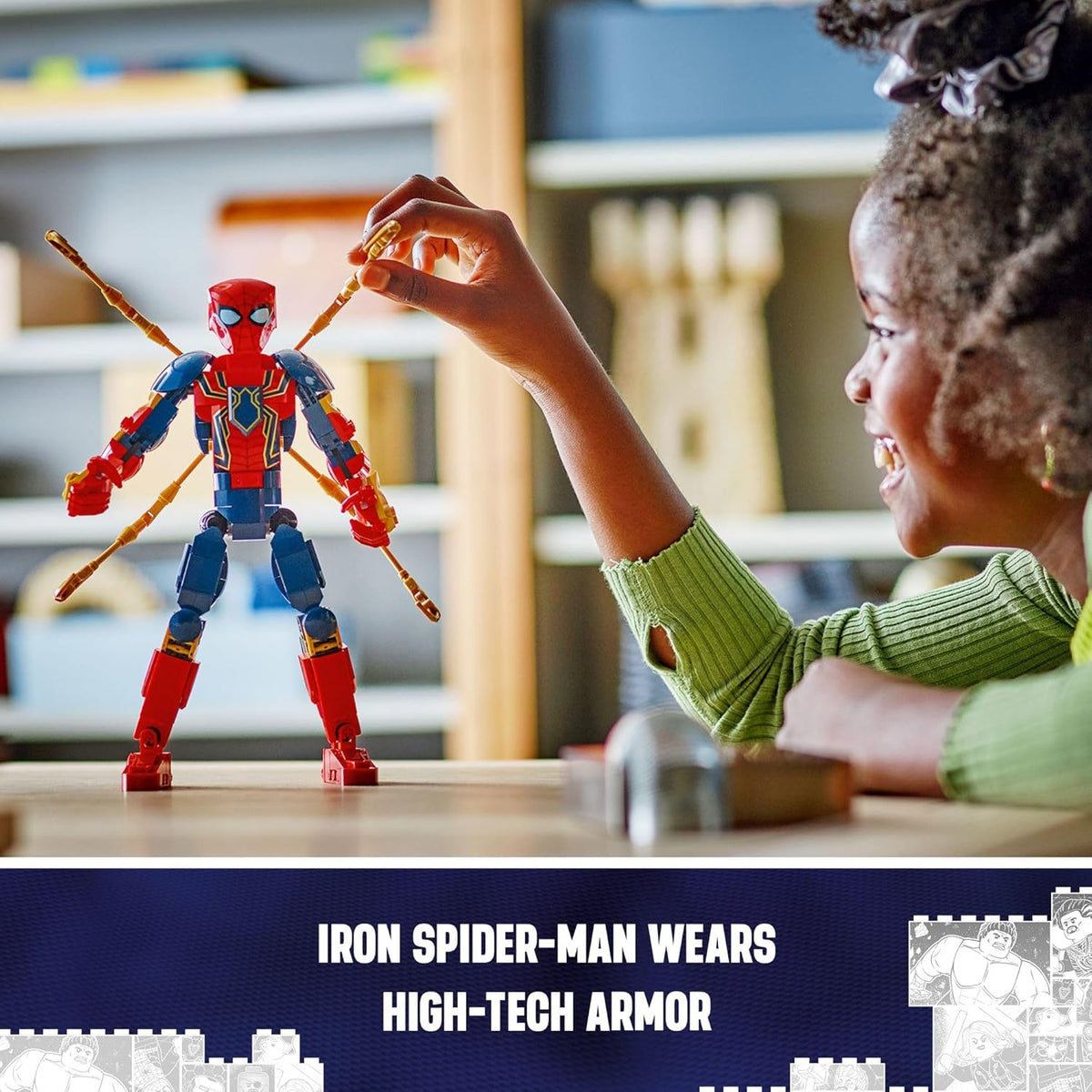 LEGO Marvel Iron Spider-Man - Figura de construcción para