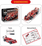 Kit de coche modelo de metal, 287 piezas de juguetes de construcción
