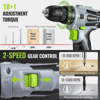 WORKPRO Juego de taladro rosa inalámbrico de 12 V para mujeres, kit de