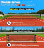 BAGAIL Portátil Set de Red de Pickleball, 22 FT Tamaño reglamentario de red de pickleball con recogedor de pelotas, 4 pelotas y bolsa de transporte, montaje fácil para exterior interior en la entrada