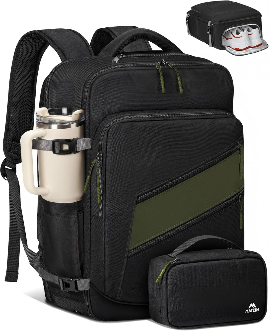 MATEIN Mochila de transporte para viajes con organizador tecnológic...