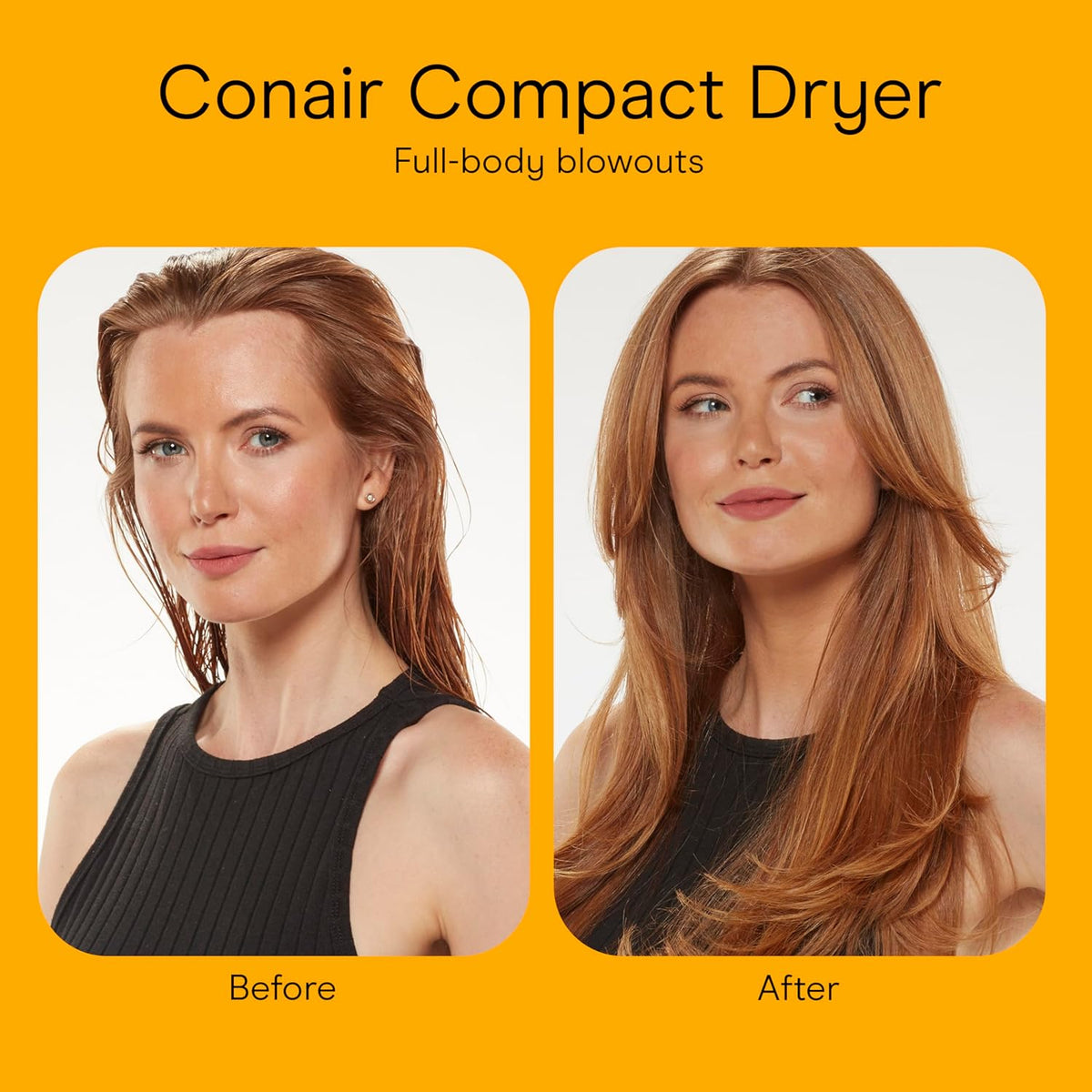 Secador de pelo compacto Conair con mango plegable, secador de viaj...