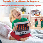 WOODMAM Juego de juguetes de pizza, comida realista Montessori con caja de