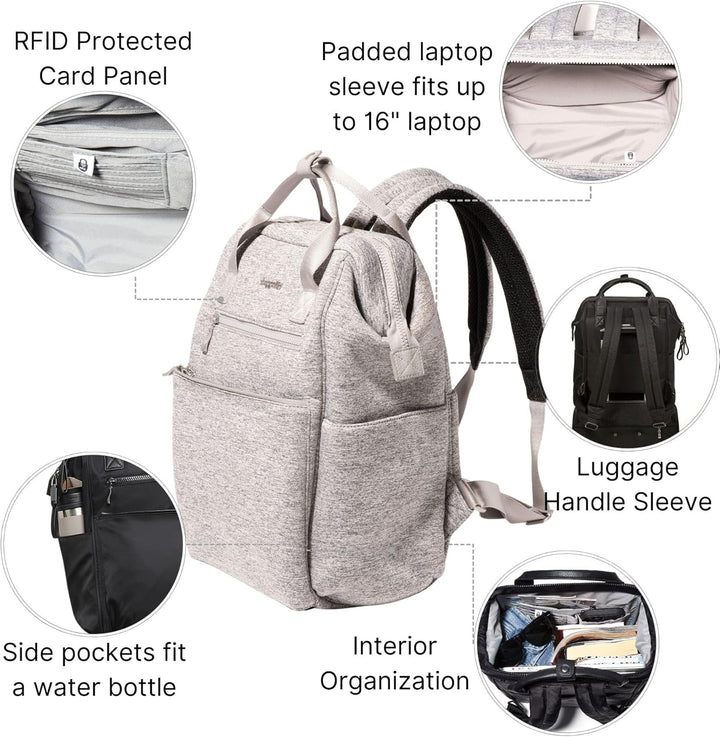 Mochila Baggallini Soho - Mochila de viaje para portátil para mujer...
