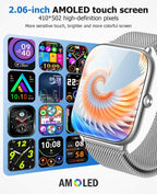 Reloj Inteligente Premium para Hombres y Mujeres con Llamadas Bluetooth, Pantalla AMOLED 2.06 pulgadas AOD
