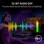 Razer Seiren V3 Chroma DSP de 32 bits, micrófono USB-C para PC y Mac, negro