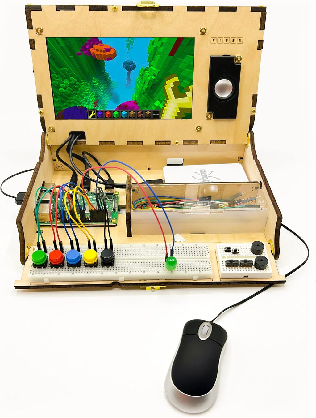 Piper Kit de computadora: galardonado, aprendizaje STEAM, con Raspberry Pi, codificación de arrastrar y soltar, StoryMode, juegos, Python y proyectos increíbles