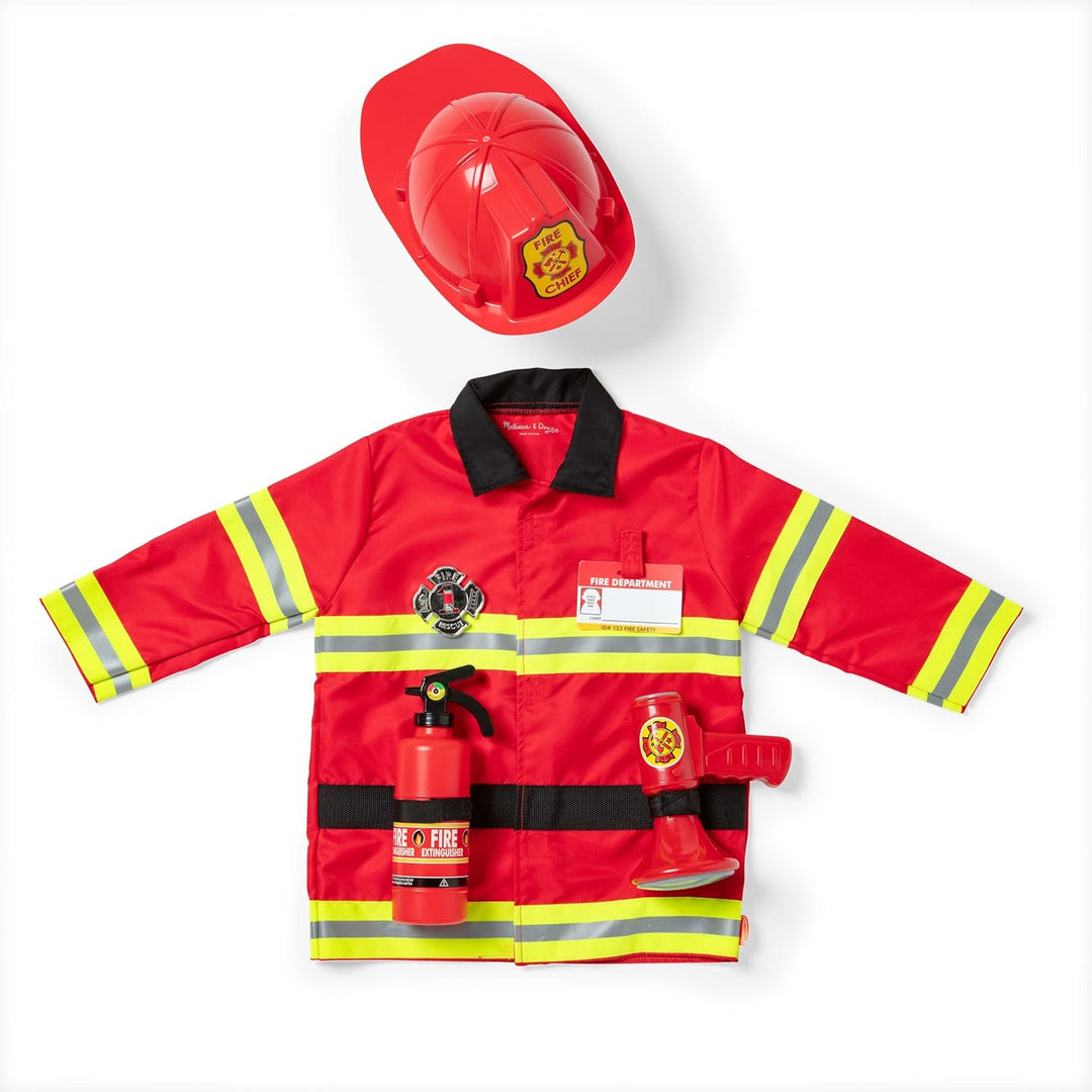 Melissa Doug Juego de disfraz de Jefe de Bomberos -