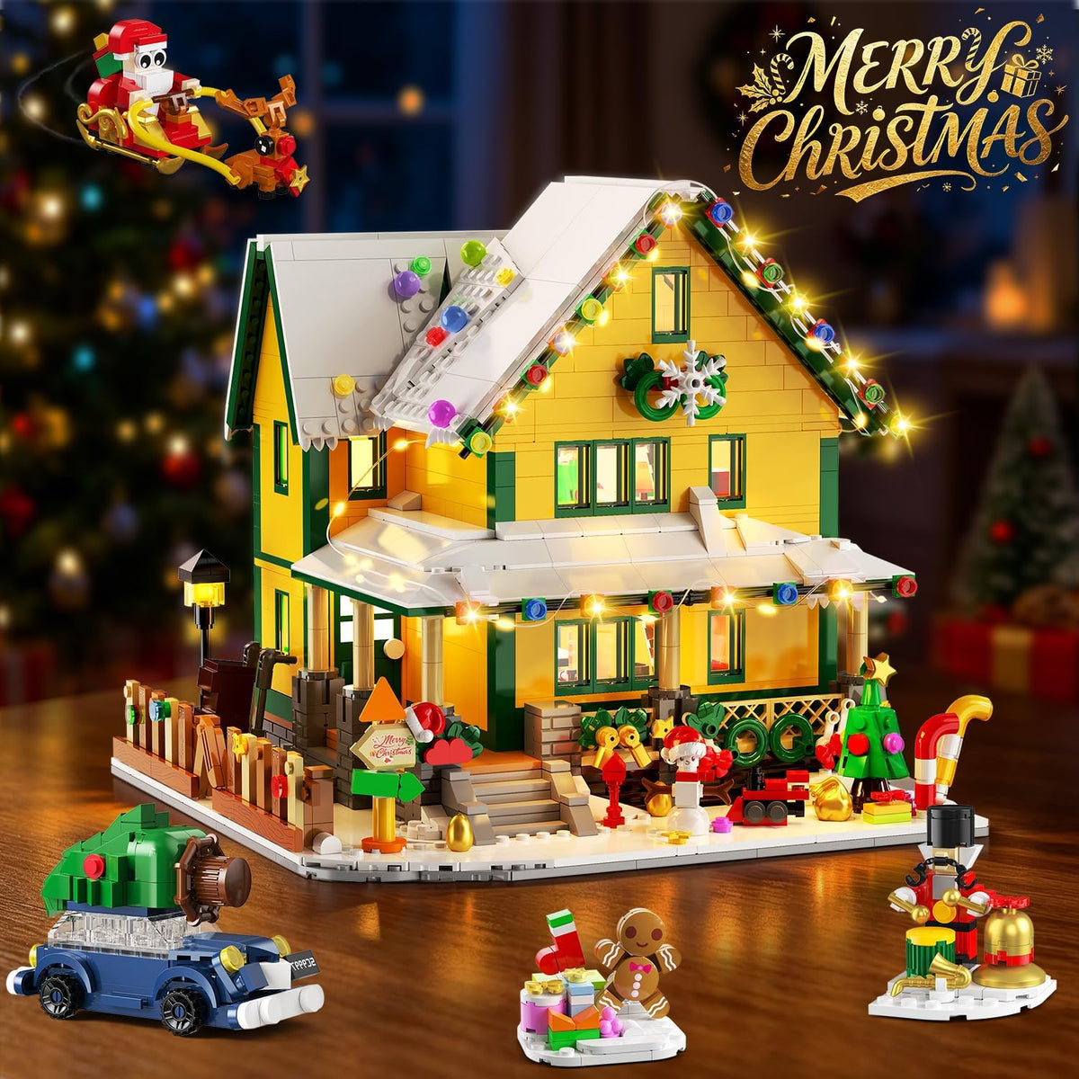 INSOON Calendario de Adviento 2026 Casa de Navidad Mini juego de