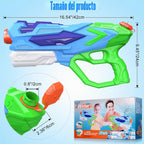 2 pistolas de agua para niños, súper pistolas de chorro, 4 modos de disparo, alcance de disparo de 26 pies de largo, recarga rápida, pistola de juguetes de agua de verano para niños, niñas, adultos, piscina al aire libre/jardín