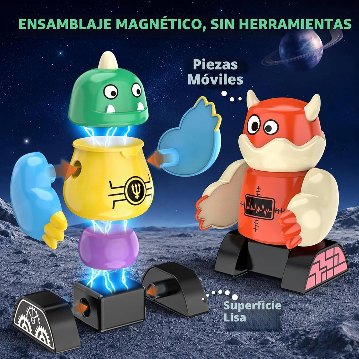 Magnetic Robot Building Toy, STEM Magnet Monster Toys Set para Kids Age 3-5