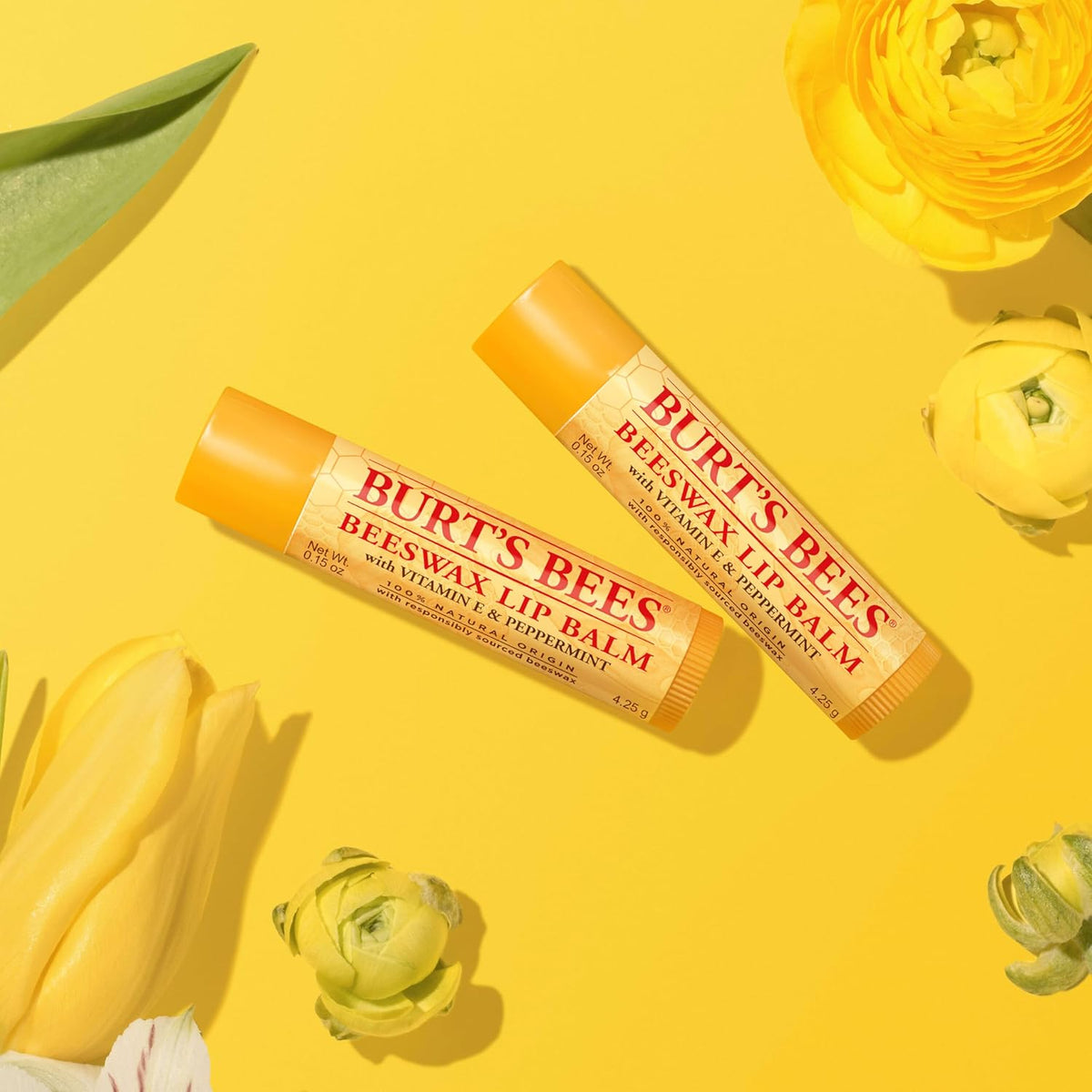 Burt's Bees Bálsamo labial - Cera de abeja original, paquete de...
