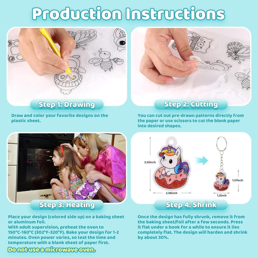 Funtopia - Kits de hojas de Shrinky Dink para niños kit de