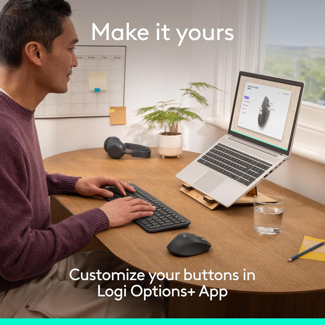 Logitech Signature Comfort M840 L - Ratón inalámbrico Bluetooth con...