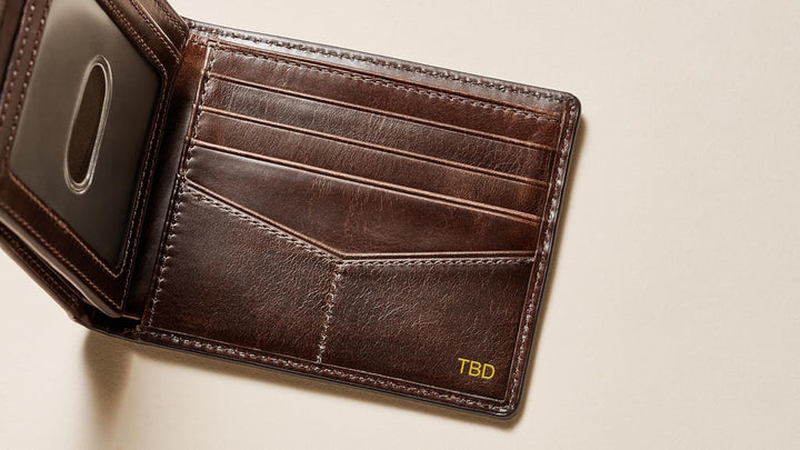 Cartera Fossil para hombre, de piel, plegable, con bloqueo RFID y v...