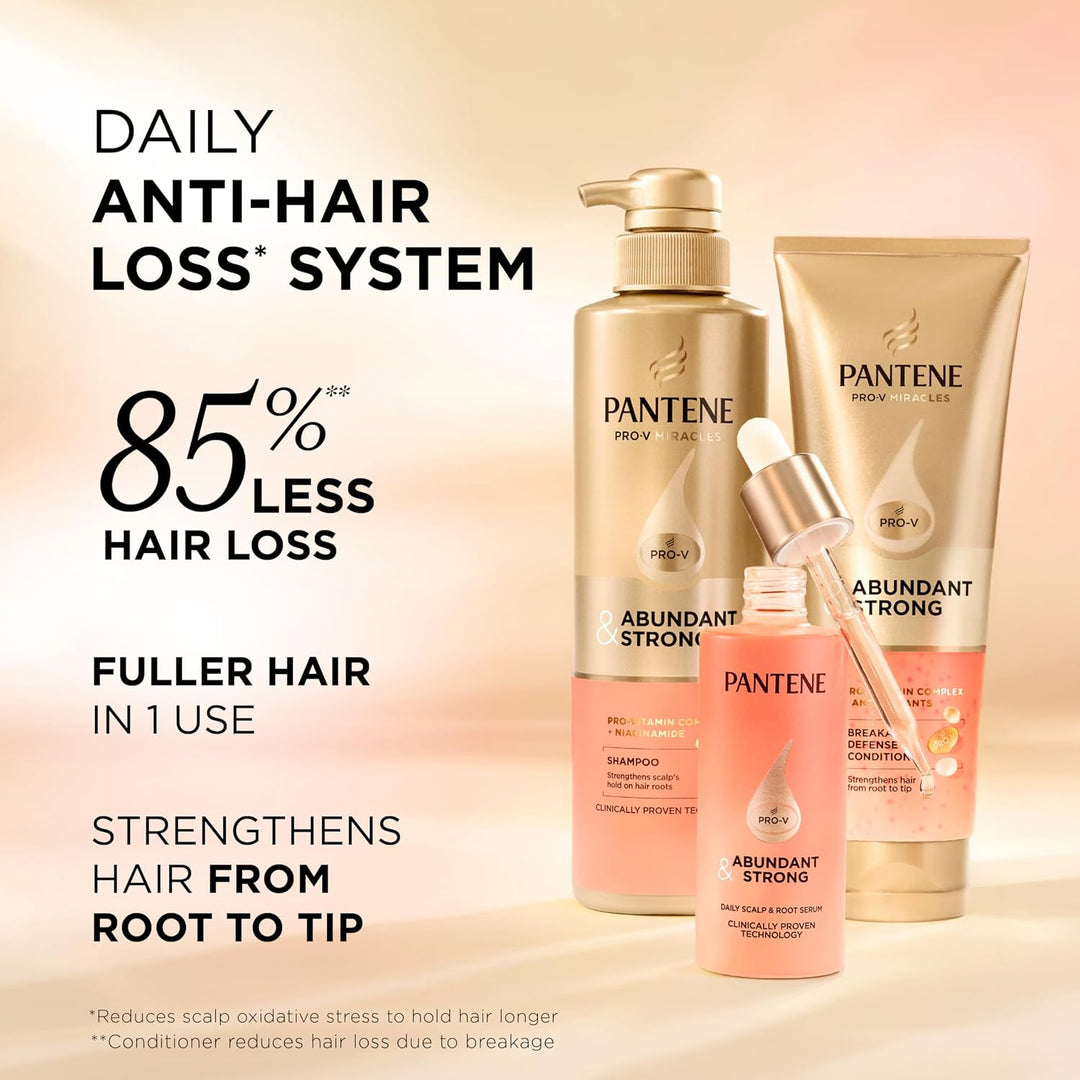 Pantene Abundant &amp; Strong Régimen de 3 piezas con complejo B5 +...